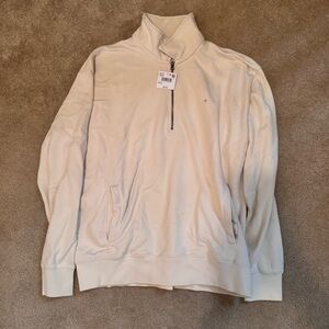 AE Men's Zip Up Cream Sweater
